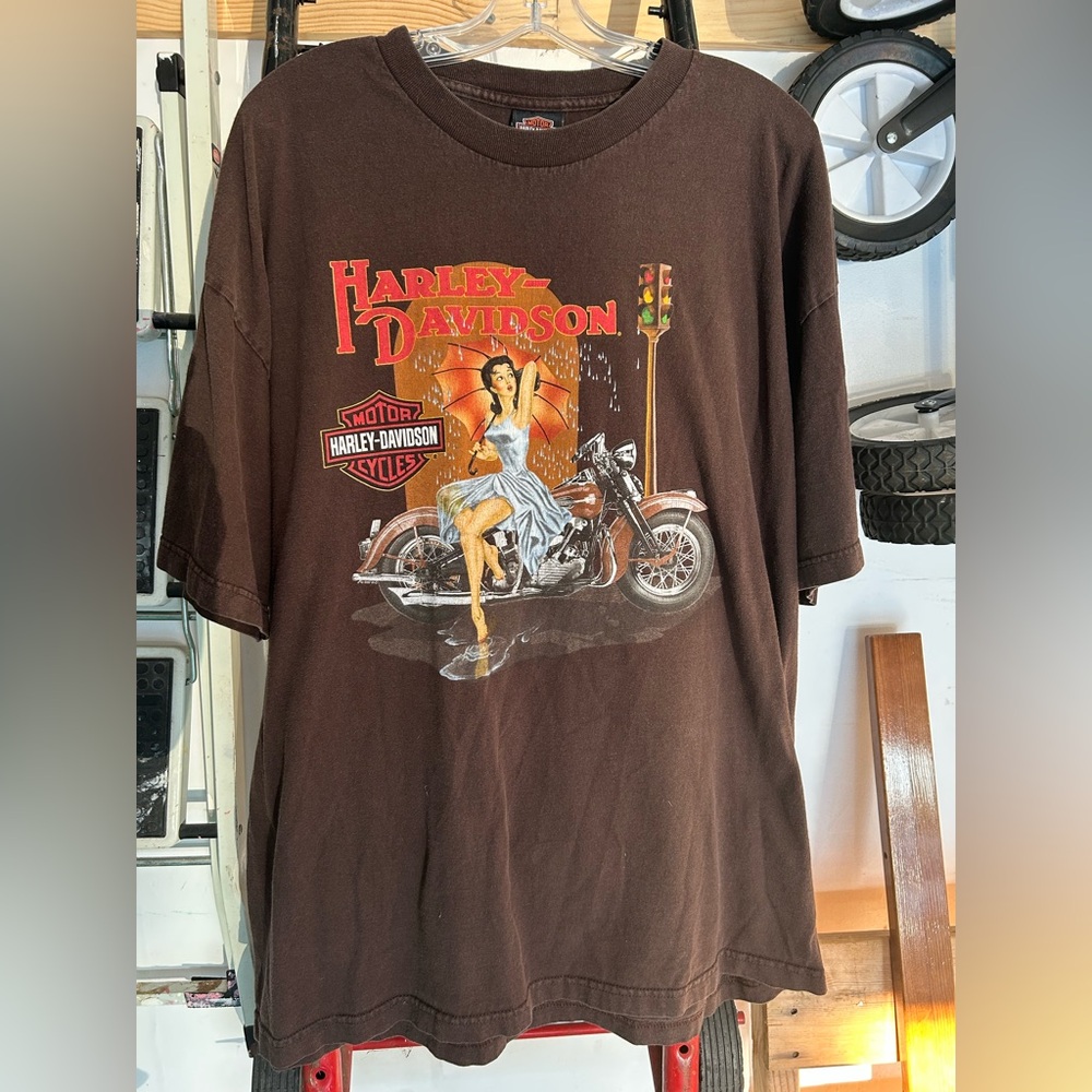 Harley-Davidson Dark Brown Cotton Tee
